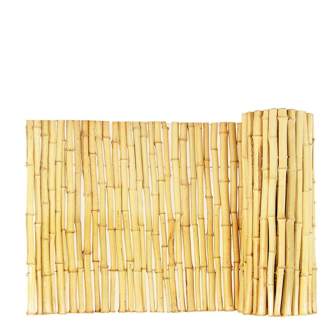 FOREVER BAMBOO Natural Bamboo Fencing Decorative Rolled Fence Panel 1 in D x 2 ft H x 8 ft L