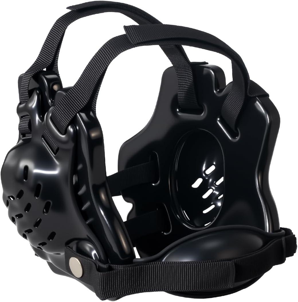 Wrestling Headgear, Youth Wrestling Head Gear with Chin Cup, Sorf Ear Guard for MMA, Jiu-Jitsu (for Users Age 10+) (Black)