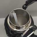 Insulated Water Bottle 40 oz, Triple Wall Vacuum Stainless Steel (Cold for 48 Hrs), Leak Proof & Non-BPA, Modern Water Flask Jug with Paracord Handle & Straw Spout Lids, Magic Black