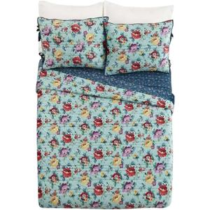 Pioneer Woman Multi-Color Sweet Romance Blossoms 2-Piece Poly Velvet King Sham Set