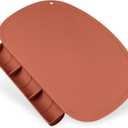 Silicone Placemat with Food Catching Pockets for Baby & Kid, Food Grade Silicone Non-Slip Toddler Food Place Mats with Raised Edges for Dining Table (Clay)