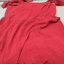 ANRABESS Women's Square Neck Ruffle Split Midi Elegant Formal Wedding Guest Cocktail Bridesmaid Graduation Party Dresses (X-Large, Red)