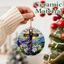 2 x Cross Ornament | Christian Christmas Ornaments, Religious Christmas Decorations, Hanging Ornaments for Tree | Religious Decor, Christian Faith Gifts | Easter Gifts, Baptism Gift, Confirmation Gift