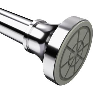STARLATTA Shower Curtain Rod, 31-80 Inches Adjustable Tension Rod, 1-Inch Diameter Heavy Duty Rustproof Stainless Steel, No-Drill Spring Rod for Bathroom, Kitchen and Closet, Silver