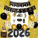2026 Balloons New Year Balloons Kit Decorations 2026 Happy New Year Party Supplies 2026 Foil Balloon Banner Tassel Latex Balloon