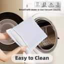 TYUU Small Bathroom Rugs, Non Slip Washable Bath Rugs Super Absorbent Bathroom Rug Thin Quick Dry Low Pile Bath Mats, White 12"x12"