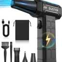 Compressed Air Duster-150,000RPM Electric Cleaner, Rechargeable Cordless Air Blower for Keyboard, PC, Electric Devices Cleaning, Turbo Jet Dry Replace Canned Air Compressed Air Cans (Black)