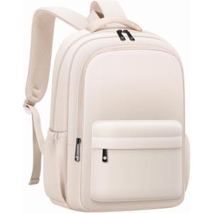 2 x Aesthetic Cute Backpack for School Kids Bookbags Student | White Backpacks for Teen Girls Preppy Casual Middle School Bag