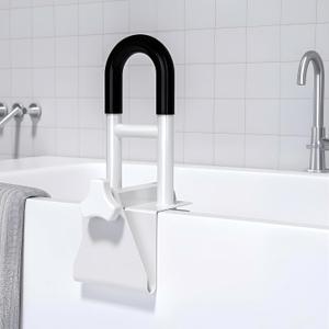 Bathtub Safety Rail, Bathtub Handle Grab Bar with Non-Slip Grip for Seniors, Elderly, Fits 3.1 to 6.7 Inch Tub Walls, Supports 300 lbs