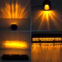 LIMICAR 3X Smoked Cover Cab Roof Top Marker Running Lamps Amber 30 LED Lights Compatible w/ 2002-2007 Chevrolet Silverado/GMC Sierra 1500 1500HD 2500 2500HD 3500 Trucks LED Light Machines