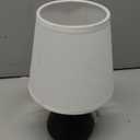 Hyphenx USB Powered Farmhouse Bedside Lamp 10 dimming Steps 3 Color Modes for Bedroom, Nightstand Table Lamp with Fabric Shade, Desk Lamp for Kids Reading and Home Office Black