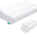 UTTU Cervical Pillow for Neck Strain Relief, Memory Foam Neck Pillow for Sleeping, Adjustable Orthopedic Sandwich Pillow, Contour Cooling for Side Back Stomach Sleeper, Medium(23.6"×14"×5.2"/4.5")