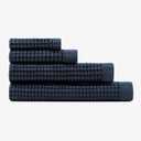 Onsen Complete Bath Towel Set - Waffle Weave 100% Supima Cotton Lusciously Soft, Durable, Fast Absorbing Towel, Twilight Blue Complete Set