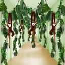 Suncalla 90 Pcs Jungle Theme Decoration Tropical Rainforest Safari Party Decor 4 Hanging Monkey Stuffed 14.4 ft Pothos Vines 20ft Artificial Rattan 60 Palm Leaf Set for Birthday Classroom Party (20ft)