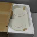 Elevated Ceramic Dog Bowl Set - Double Dog Feeding Bowls with Stand Splash Proof - Raised Dishes for Food and Water - Ideal for Small to Medium Dogs - 2 x 850 ml - 28.74 oz (White)