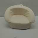 Mini Toddler Chair Comfy 1-3 Years Old - 17.3'' Compact Kids Couch with Carry Handle, Soft Teddy Plush Baby Chair, Washable Cover & Sturdy Design for Nursery & Playroom - White