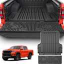 AOMSAZTO Truck Bed Mat Compatible with Nissan Frontier 2022-2026 Tailgate Liner Replacement for Frontier Accessories (5FT Bed Mat+Circle Style Tailgate Mat, Not Fit 6FT)