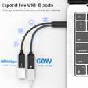 MOGOOD USB C Splitter 1 in 2 Out Dual USB C Y Splitter Cable(NOT for Monitor) Double Type C Port Hub for Mac,Xbox One,PS5,Laptop(Charging Split NOT Supported)