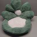 Ditucu Flower Shape Chair Cushion Comfy Kawaii Seat Cushions 19 inch Cute Stuff Pad Lazy Sofa Office Floor Pillow for Gaming Chairs Room Decor Green