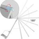 Readaeer Portable Book Stand Free Angle Adjustable Book Holder for Thick Textbook Collapsible Lightweight Book Rest (White)