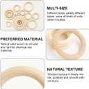 4 Inch Wooden Rings for Craft, 10Pack 100mm Diameter Unfinished Solid Wood Rings for Crafts, Nature Smooth Wood Rings for Macrame Craft, Pendant Connectors and Jewelry Making