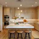 5 Lights Foyer Chandeliers for High Ceilings Raindrop Crystal Ball Chandelier Dimmable LED Entryway Pendant Light Hanging for Dining Room Kitchen Island Hallway, Include Bulbs (Nickel)