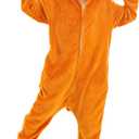 WAFUNNE Animal Onesie Costume for Kids Child Boys Girls Womens Mens Cosplay Halloween Dog Orange (130(for height=3'10"-4'2"))