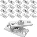 20 Pcs Ceiling Flange Hangers for 3/8" Threaded Rod Plate Ceiling Hangers Flanges Threaded Rod DIY Plumbing, Galvanized Ceiling Flange Hanger Plate Industrial Decor Project for Wall Mounting
