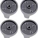 4Pcs W11517331 Gas Range Surface Burner Knob Compatible with Whirlpool Stove Models WEC310S0LS1 WEC310S0LS2 YWEE515S0LS0 YWEE515S0LS1, Replaces W11117415 W10850027 W11458840