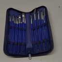 Rosmax Artist Paint Brushes-Nylon Hair and 15 Different Sizes for Acrylic Painting,Oil,Watercolor,Fabric-Great for Kids Adult Drawing Arts Crafts Supplies or Beginners,Professional (Baby Blue)