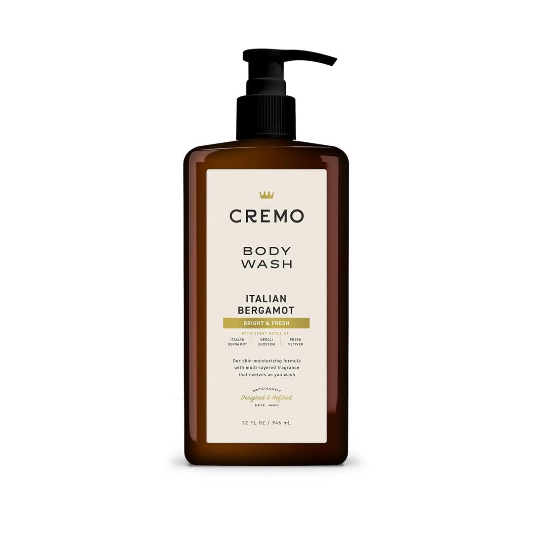 Cremo Rich-Lathering Italian Bergamot Body Wash for Men, 32 Fl Oz