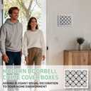 Doorbell Chime Cover Box Only, Modern & Decorative Covers for Indoor Chimes, Universal Fit for any Door Bell - White Aesthetic Wooden Design - Easy to Install with included Screws
