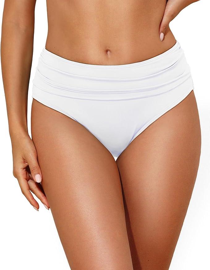 Women's Bathing Suit Bottoms White Size XL