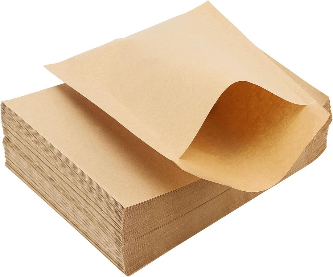 200 Pcs Kraft Paper Cookies Bags - Unbleached Small Paper Bakery Bags for Treats, Baked Snacks, Pastry, Bread (4.7x6.3 Inch)