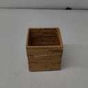 Rattan Tissue Box Cover Square, Hand Woven Wicker Tissue Holder, 5.5 x 5.5 X 5.7 inch, Natural