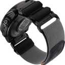 Bandletic Quick Fit 22mm Watch Bands Compatible with Garmin Fenix 8 47mm Band - Tactical Nylon Strap for Fenix 7 6 Pro/5 Plus/Instinct 3 E 45mm 2/Forerunner 965/955/945 /Approach S70/S62/S60/Epix Pro2 (DarkGray)