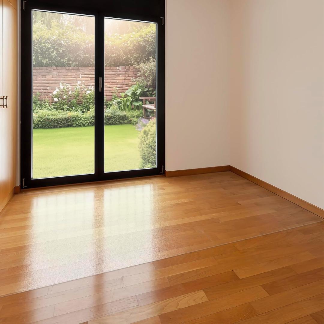 Large Clear Floor Mat 98.4" x 47.2" - Pet Flooring Protector, Clear Plastic Rug Protector, Vinyl Floor Mat - Ideal for Hardwood Floors, Home & Office Use - Waterproof and Easy to Clean (98.4 x 47.2inch)
