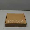 APT 1101 Glass Square Spice Jars with Labels, 4oz Glass Jars with Bamboo Lids, Spice Bottles, Seasoning Organizer, 12 Pack (White)