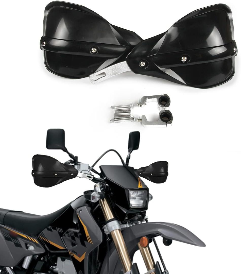 AnXin Dirt Bike Handguards Hand Guards Motorcycle 7/8" 22mm and 11/8" 28mm Handlebars Universal for KLR650 DR650 DRZ400SM TW200 XR650L XT250 KLX300 TRX 400EX YFZ450 ATV Motocross Black