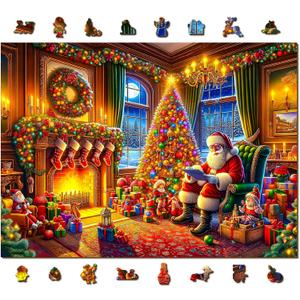 WOODEN.CITY 1000 Piece Christmas Puzzle for Adults - The Magic of Christmas Eve Holiday Puzzle, Made in EU
