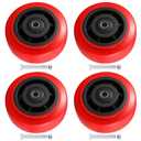 5 Inch Caster Wheel,Polyurethane Caster Set of 4 Load 3200 Lbs,Polyurethane Surface TPE Casters,Dual Ball Bearings,Heavy Duty Casters Replace,for Replace Flatbed Cart & Trolleys Wheels (4 Pack)
