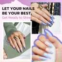 2 x modelones Nail Polish Set, 6 Colors 2025 Baby Blue Purple Nail Polish Set Shimmer Glitter Sliver Fast Drying Mini Nail Lacquer Kit Finger Manicure DIY Nail Art Home Salon Gift for Women Girl