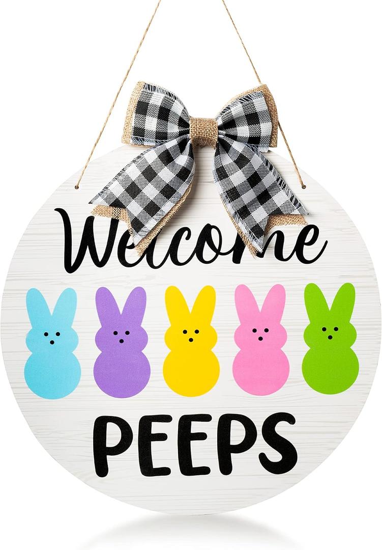 Easter Door Sign (Peeps Bunny)