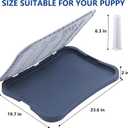 Pee Pad Holder, Indoor Potty Tray for Puppy and Small Size Dog with Pee Wall, Non-Skid Feet, 20 * 15.4 * 1.4 inch (X-Large)