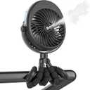2026 Upgraded Misting Baby Stroller Fan Rechargeable, Flexible Tripod Clip for Car Seat Crib, Baby Shower Gifts & Baby Registry Search, Newborn Essentials for Beach Travel, Disney Summer Essentials, Small