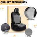 Car Seat Cover Fit for Toyota Corolla 2009-2026 Full Coverage Nappa Faux Leather Car Seat Protector,Auto Anti-Slip Waterproof Easy to Install, Fashion Interior Accessories(Full Set,Black&Gray)