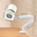 ANGNYA Professional Nail Dust Collector, Super Strong Suction and Built-in LED Lamp, Nail Fan Vacuum Dust Collector with Universal Table Mount for Nail Techs and Salon, UA002 V1.5