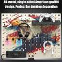 CCCEI Modular Pegboard Desk Organizer and Storage, Gaming Office Supplies Shelf Accessories with Outlets and USB, Metal Privacy Panels Peg board Deco Clamp on Table, Gifts for Men, 6FT.