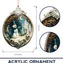 8 x Christmas Ornament 2025 - Snowman Ornament - Snowman Ornaments for Christmas Tree - Acrylic Christmas Ornaments - Christmas Ornament 2025 - White Elephant Gifts - Xmas Tree Funny Decoration