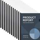 Report Covers - 12 Set Clear Report Covers with Sliding Bar, Report Folders with Clear Cover for A4 and Letter Size Paper, Presentation Folders for School, Office & Home Use